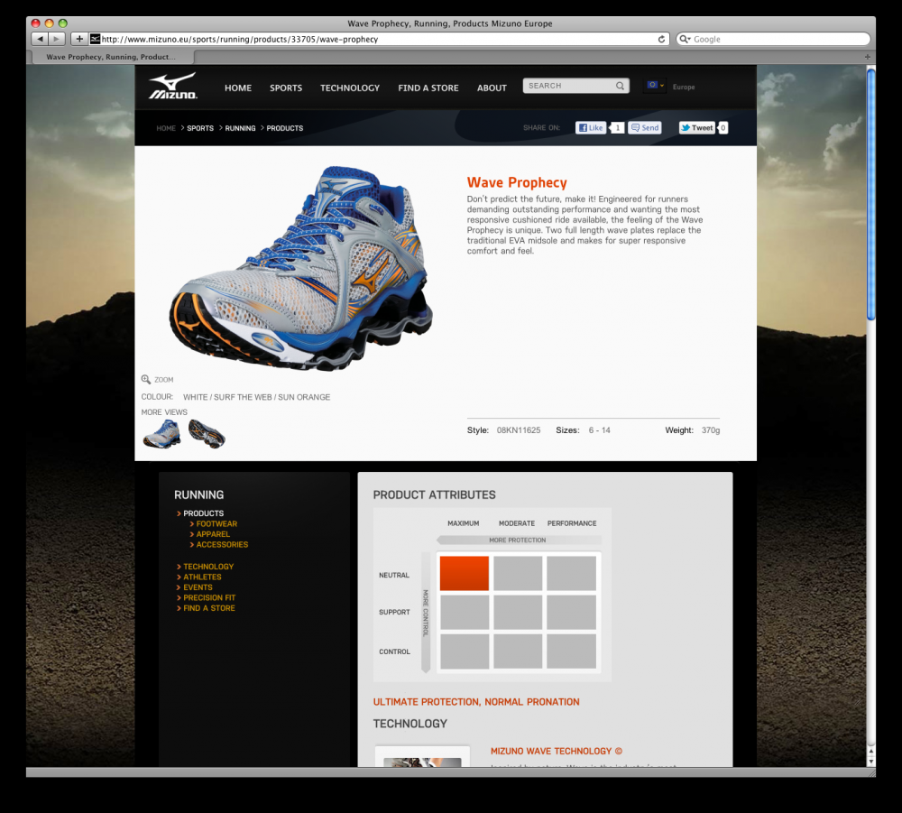 Mizuno.eu Mizuno's European Website